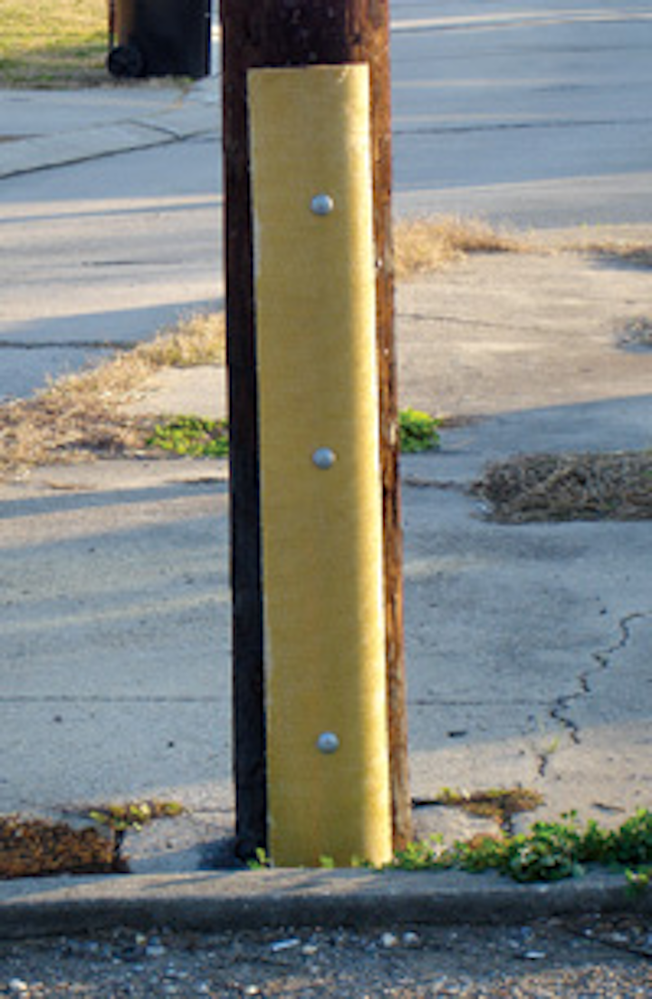 Kevlar Pole Guards Protect Poles From Impact Utility Products