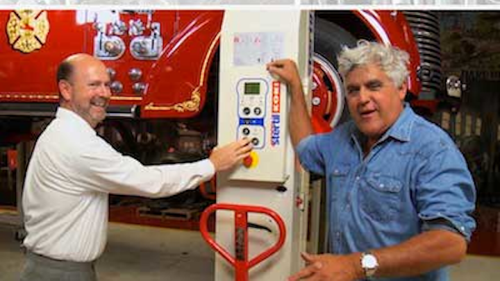 When it comes to lifting heavy duty vehicles in Jay Leno’s Garage, wireless mobile column lifts from Stertil-Koni are up to the task. As Jay and his team know well, performance and safety are most important. This lift requires no external power source to operate, no interconnecting cables, hence there is no risk of tripping. It requires minimal set up time and provides maximum access to the vehicle.