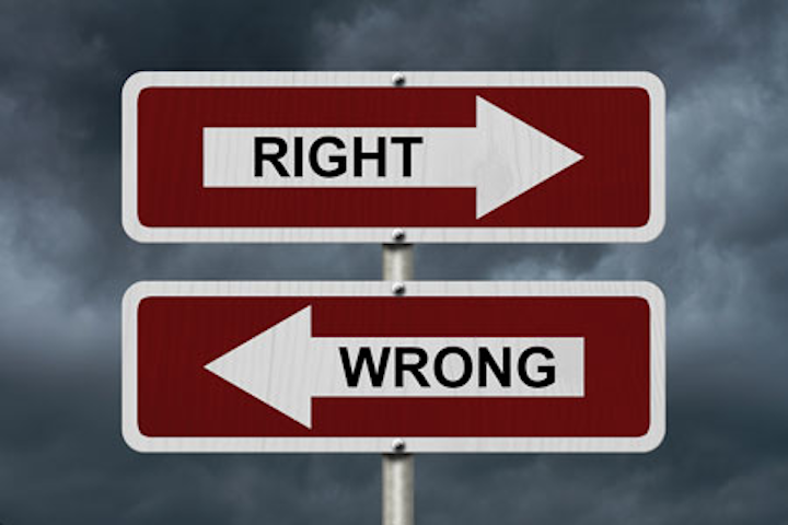 Bigstock Right Versus Wrong 96442700