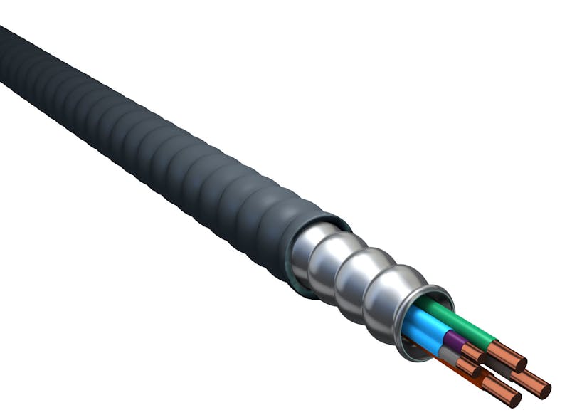 Underground cable Metal clad jacketed cable for LED, fluorescent