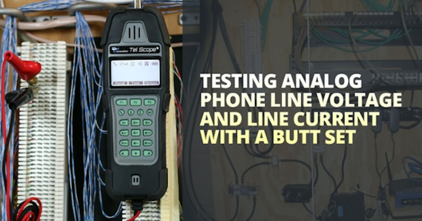 Test equipment Testing analog phone line voltage and line current with