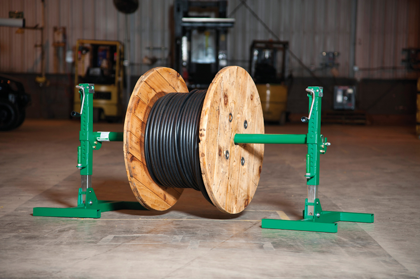 Line construction Reel stand has 6,000lb. capacity Utility Products