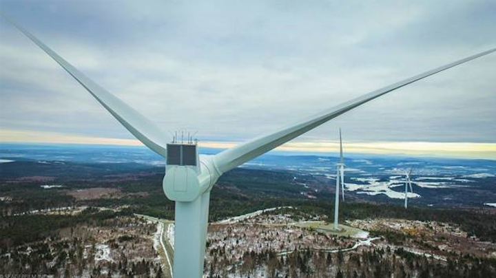 Mont Sainte-Marguerite Wind Turbine photo courtesy of Pattern Energy