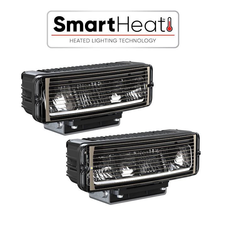 Content Dam Up Online Articles 2019 04 Up Led Headlight Model 9800 Heated Hs Left Hand And Right Hand Combined 34 View With Smartheat Logo
