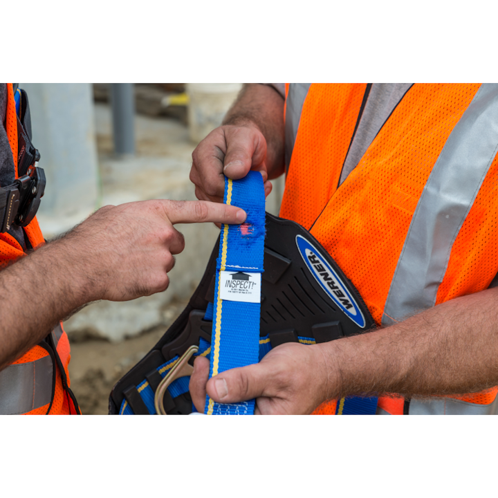 WebAlert™ inspectable webbing makes wear and damage visible and obvious, and with multiple impact indicators, makes inspection easier.